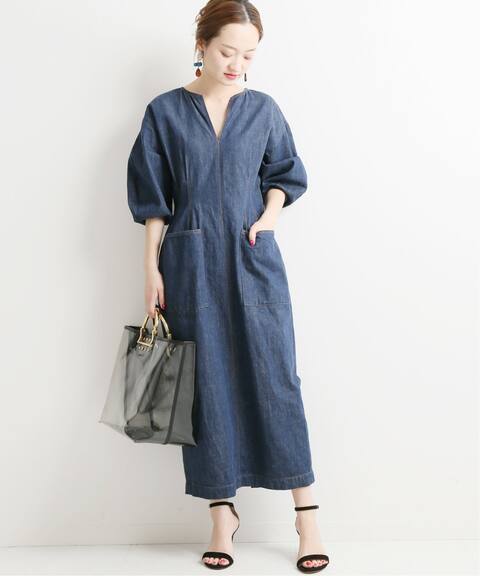 追加3 デニムウエストフィット前ポケットワンピース Vermeil Par Iena ヴェルメイユ パー イエナ 公式のファッション通販 Baycrew S Store