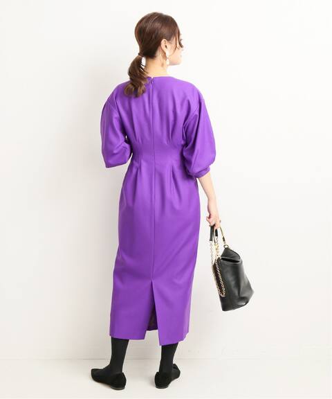 フラノ ウエストシェイプ パフスリーブワンピース Vermeil Par Iena ヴェルメイユ パー イエナ 公式のファッション通販 Baycrew S Store