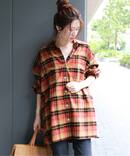 ビエラチェックビッグシャツ◆