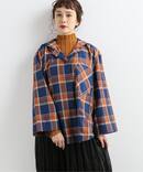 【pushBUTTON/プッシュボタン】セーラーカラーチェックシャツ