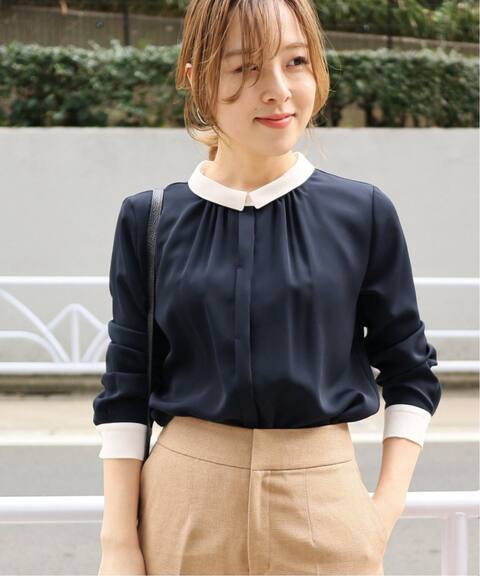 追加 ラウンドバイカラーシャツ La Totalite ラ トータリテ 公式のファッション通販 Baycrew S Store