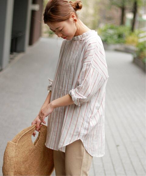 コットンシフォンストライプ ボトルネック ブラウス Journal Standard Relume ジャーナルスタンダード レリューム 公式のファッション通販 Baycrew S Store