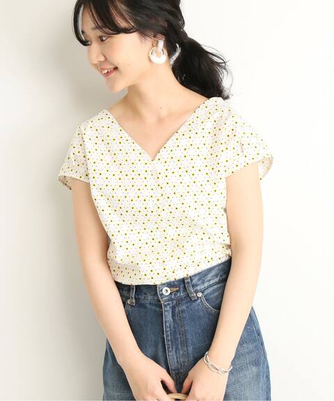 小花ドットプリントvネックブラウス Slobe Iena スローブ イエナ 公式のファッション通販 Baycrew S Store