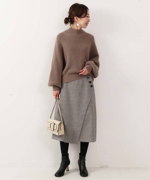 サイドボタンラップスカート チェック Noble ノーブル 公式のファッション通販 Baycrew S Store