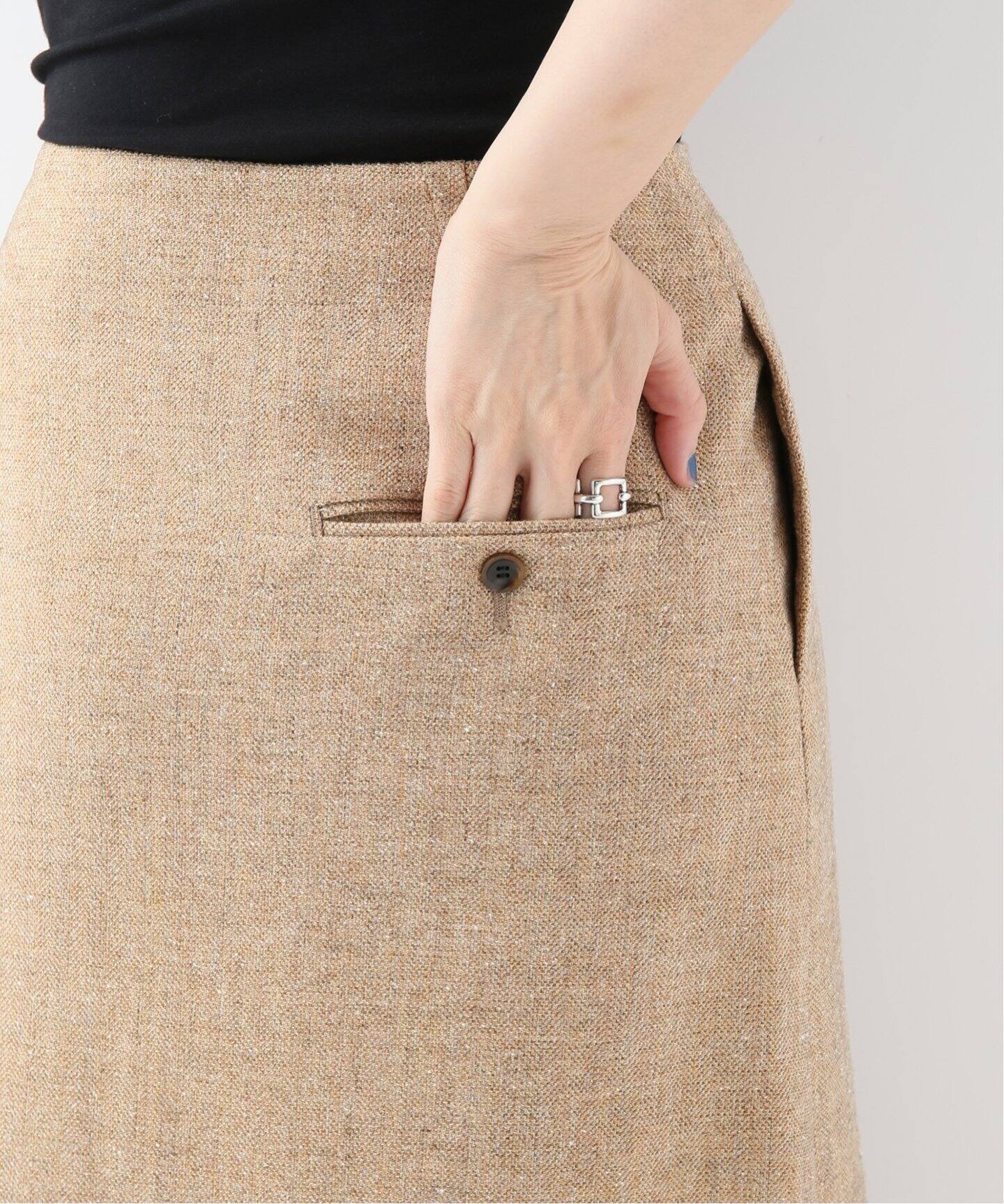 QUWAGI/クワギ】 DRILL SLIT TWEED SKIRT:スカート|JOURNAL STANDARD 半価販売 ジャーナルスタンダード クワギ ロングスカート ロングスカート