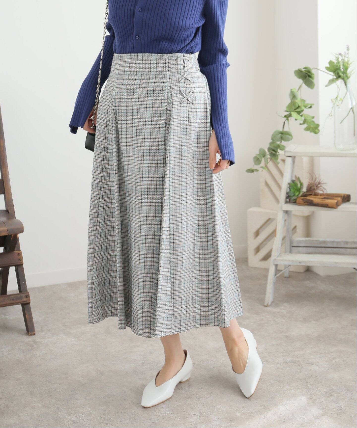 レースアップチェックスカート（その他スカート）｜B.C STOCK（ベー  