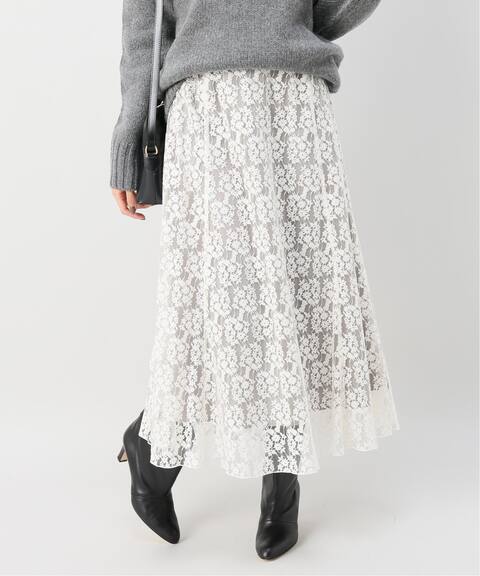 追加 フレアーフラワーレーススカート Iena イエナ 公式のファッション通販 Baycrew S Store