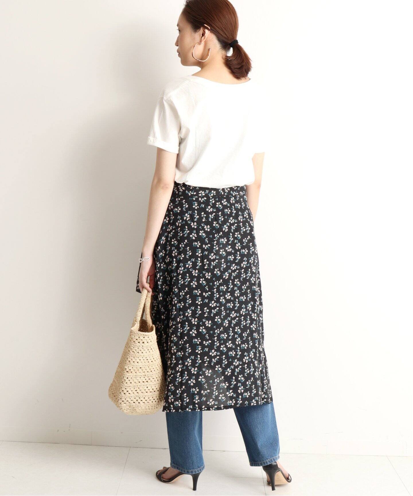 DESIGNERS SOCIETY フラワー巻きスカート◇（ひざ丈スカート）｜SLOBE  