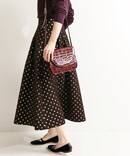 IENA LA BOUCLE モールドット ジャガードタックスカート◆