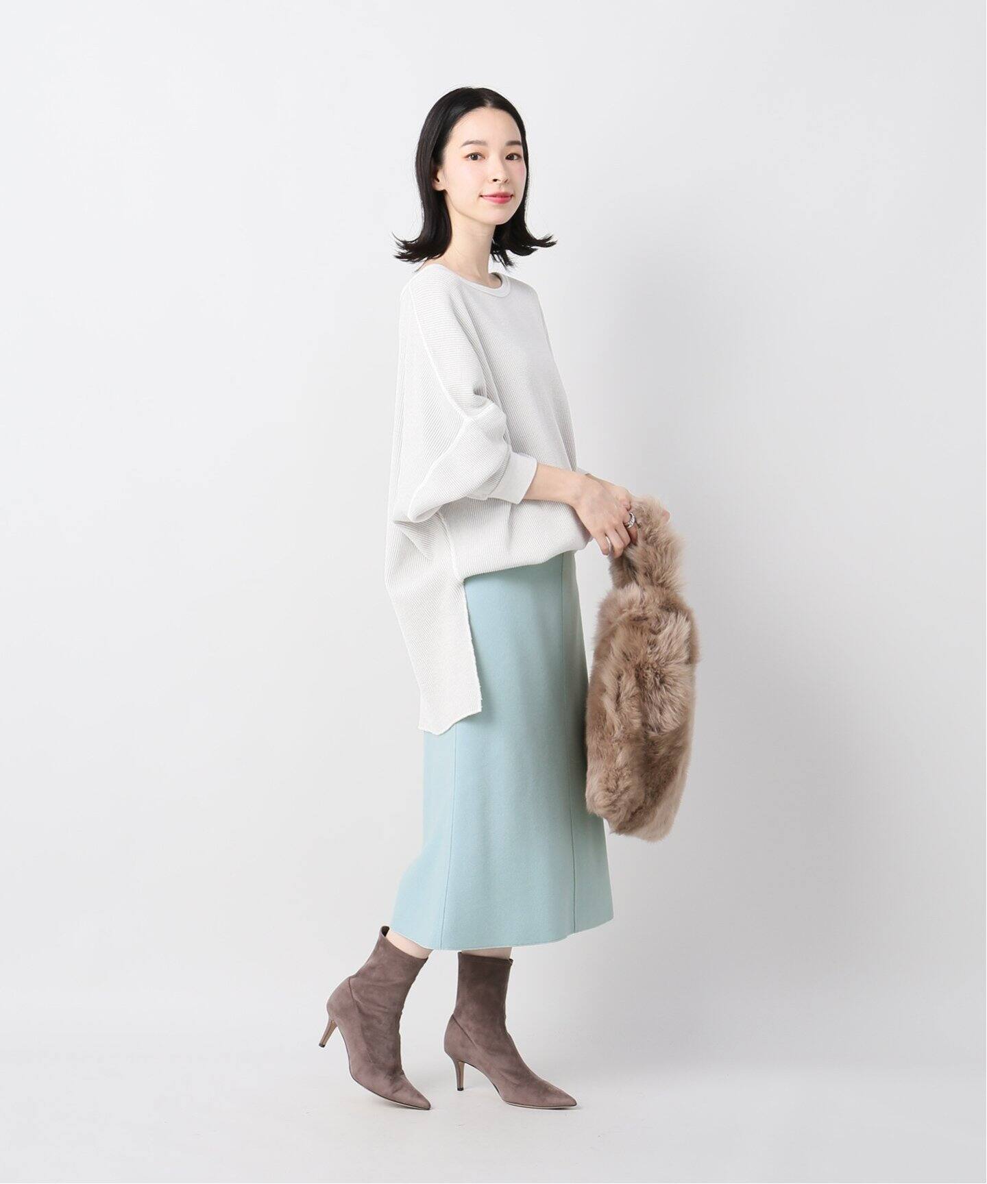 メルトンセミフレアスカート◇（ひざ丈スカート）｜Plage（プラージュ  