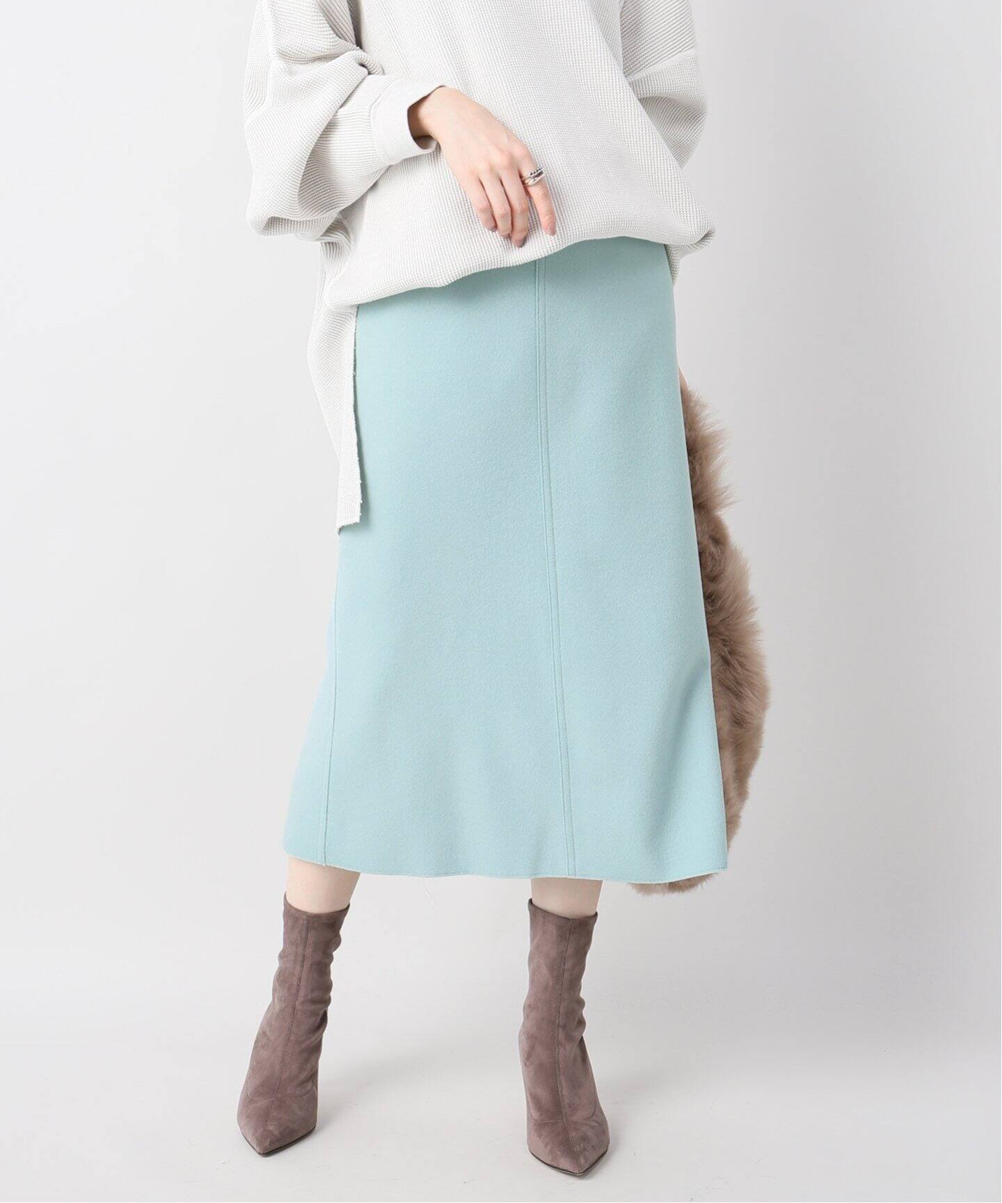 メルトンセミフレアスカート◇（ひざ丈スカート）｜Plage（プラージュ  