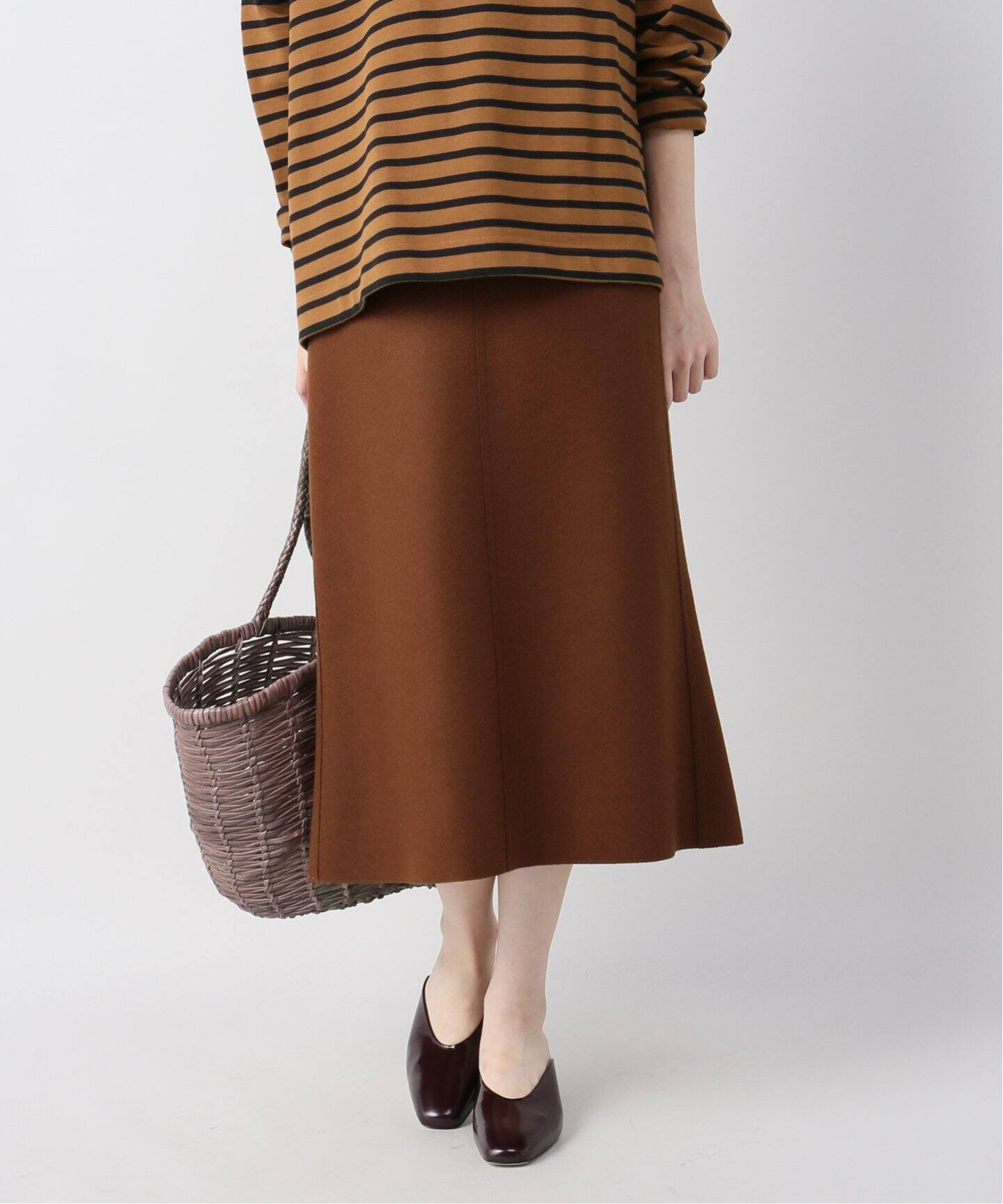 メルトンセミフレアスカート◇（ひざ丈スカート）｜Plage（プラージュ  