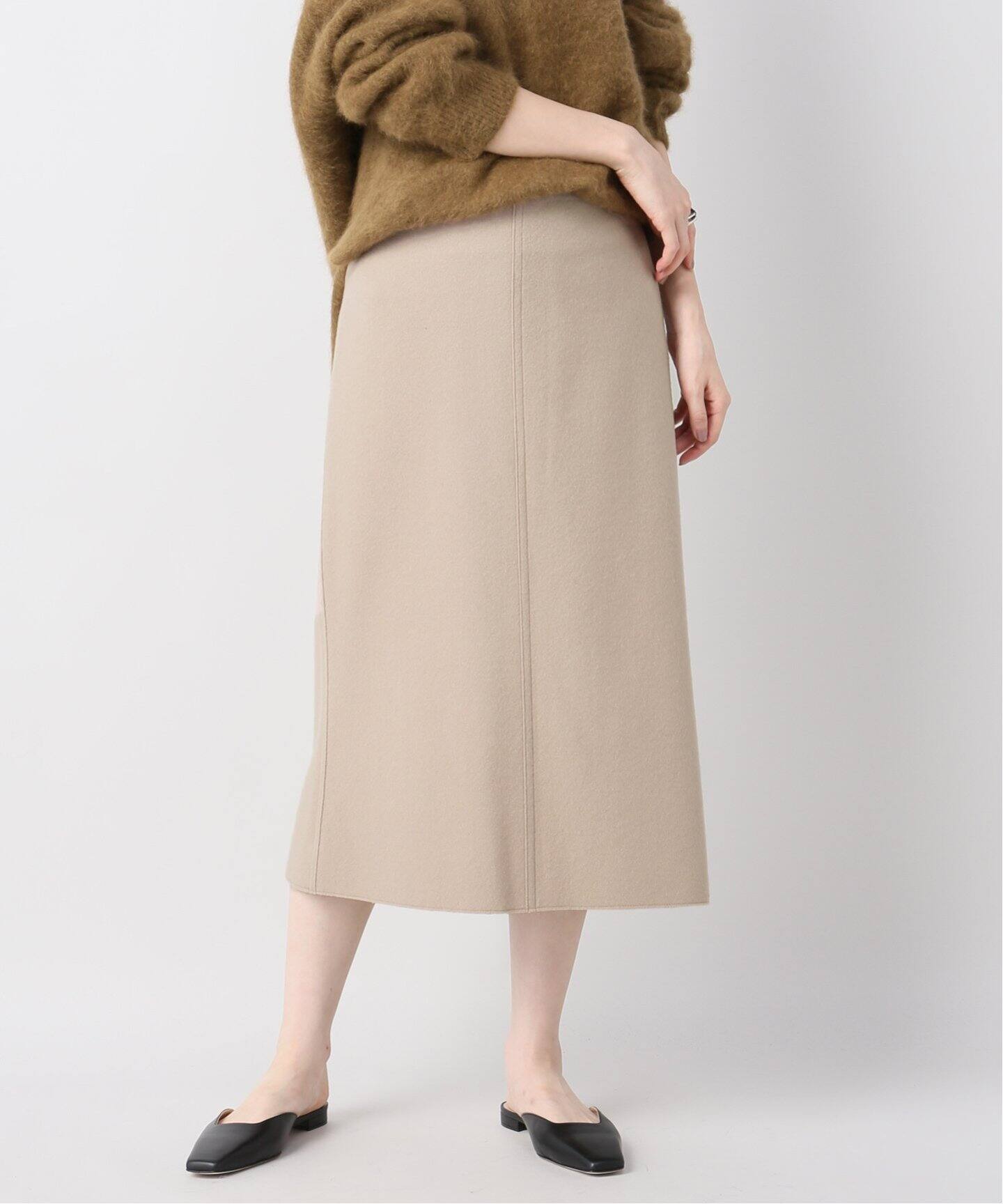 メルトンセミフレアスカート◇（ひざ丈スカート）｜Plage（プラージュ  