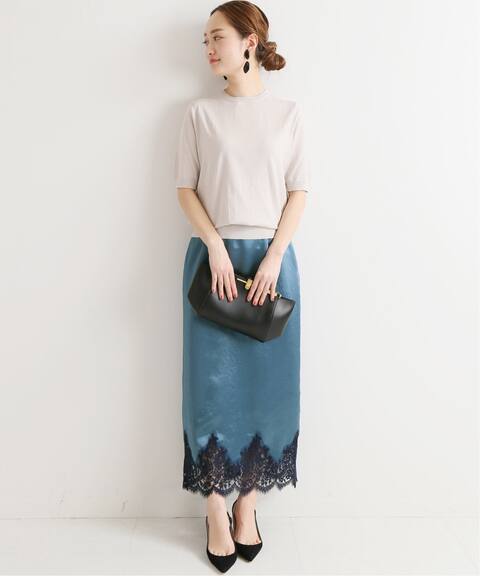 Newest サテン裾レース ロングタイトスカート Vermeil Par Iena ヴェルメイユ パー イエナ 公式のファッション通販 Baycrew S Store Newest サテン裾レース ロングタイトスカート Vermeil Par Iena ヴェルメイユ パー イエナ 公式のファッション通販 Baycrew S Store
