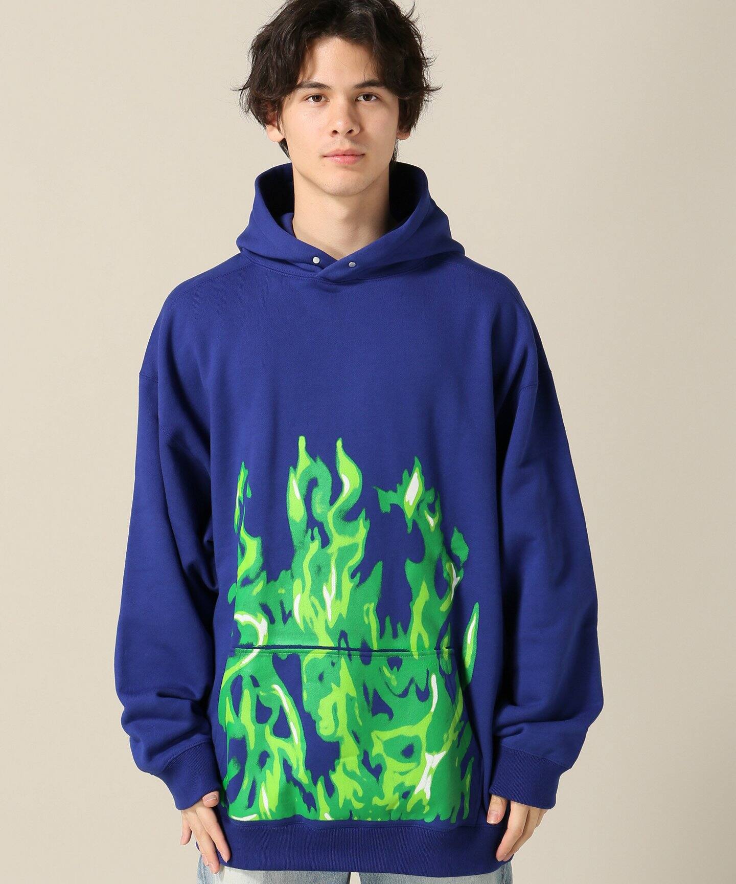 TENDER PERSON FLAME PATTERN HOODIE FOR K|BOICE FROM BAYCREW'S 男女兼用 HOODIE PETTERN FLAME PERSON_ TENDER パーカー