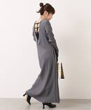 【Uhr/ウーア】Back-belted Rib Dress:ワンピース◆
