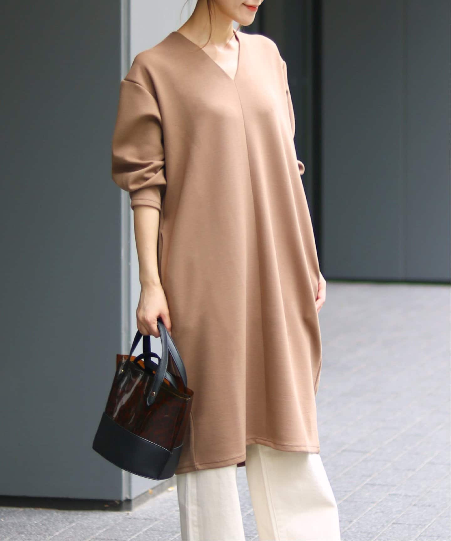 B.C STOCK ベーセーストック】スムースチュニックワンピース◇[品番
