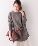 【Uhr】Big Cable Belted Knit /  ビッグケーブルベルトニット