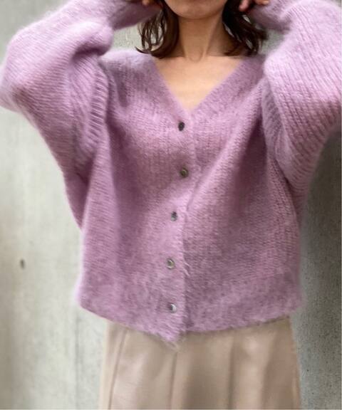 モヘヤ畦ショートvカーディガン Noble ノーブル 公式のファッション通販 Baycrew S Store