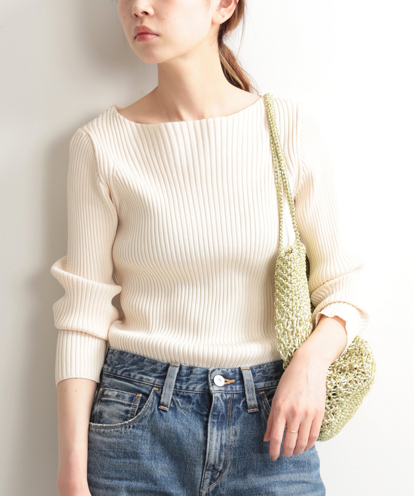 IENA
R/N リブボートネックプルオーバー◆
¥16,200税込