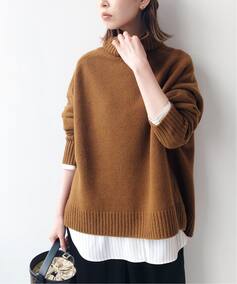 IENA
AQUA ハイネックワイドプルオーバー◆
¥19,800税込