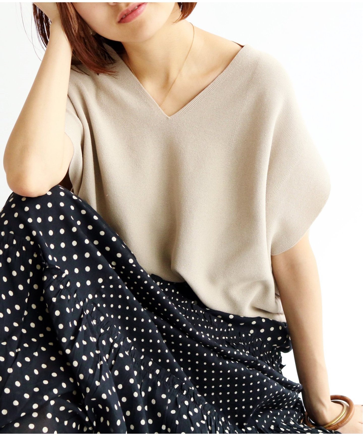 IENA
《予約》コットンストレッチ コクーンVネックプルオーバー◆
¥14,040税込