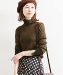 IENA LA BOUCLE Galaxy リブタートルネックニット◆