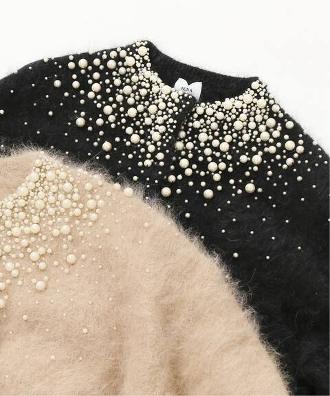 Iena La Boucle アンゴラ混グラデーションパールビーズ刺繍カーディガン Iena イエナ 公式のファッション通販 Baycrew S Store