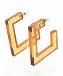 【INK+ALLOY】クリアスクエアピアス