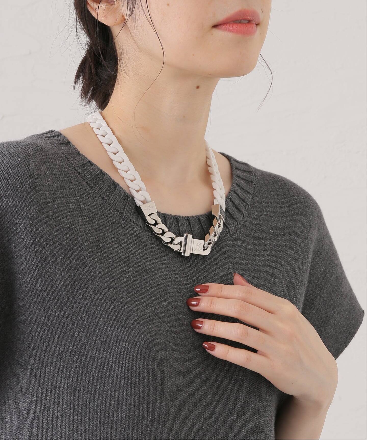 VINTAGE LOUIS VUITTON/ルイ・ヴィトン】Collier square necklace