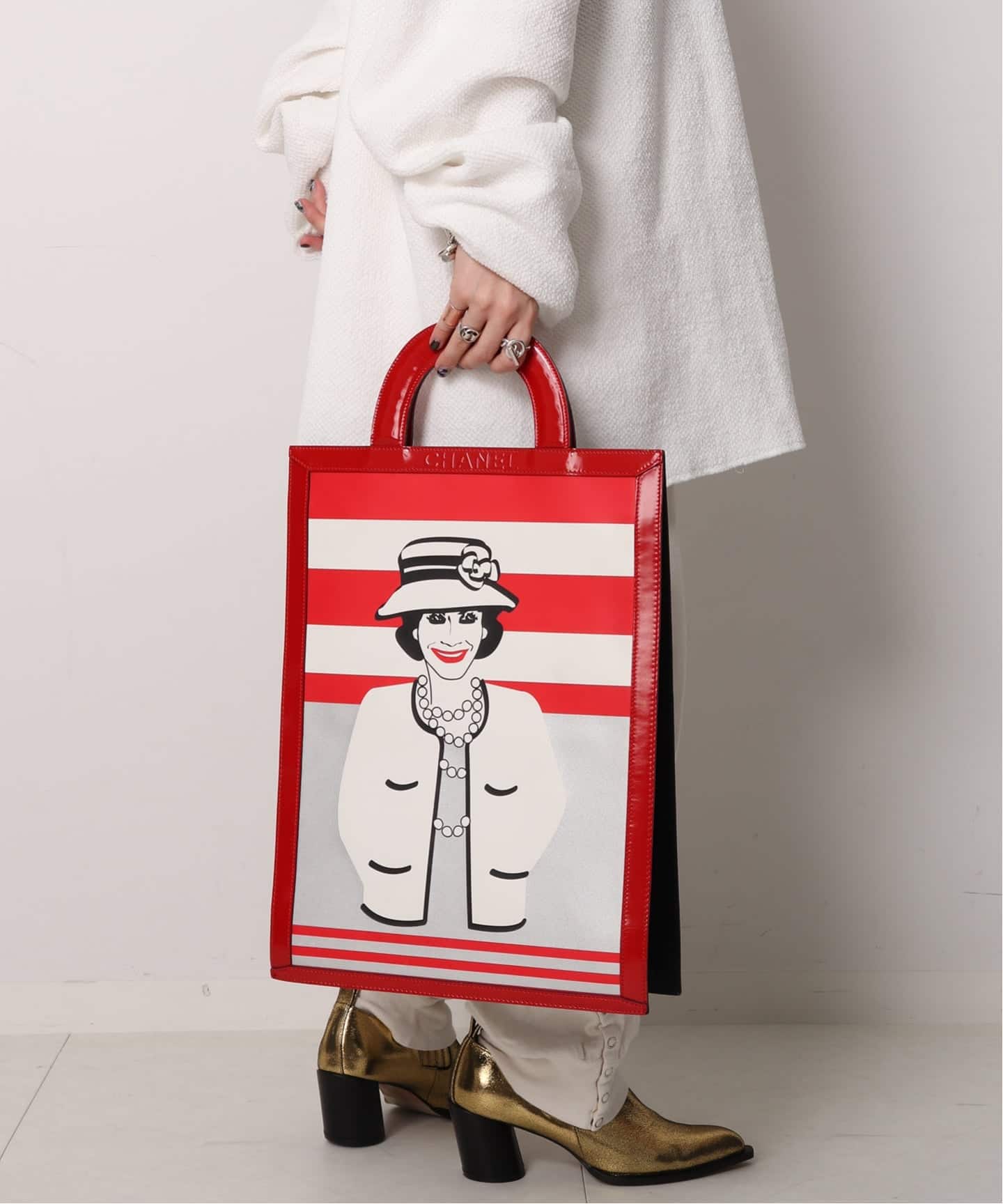 VINTAGE CHANEL/シャネル】Coco patent tote（トートバッグ