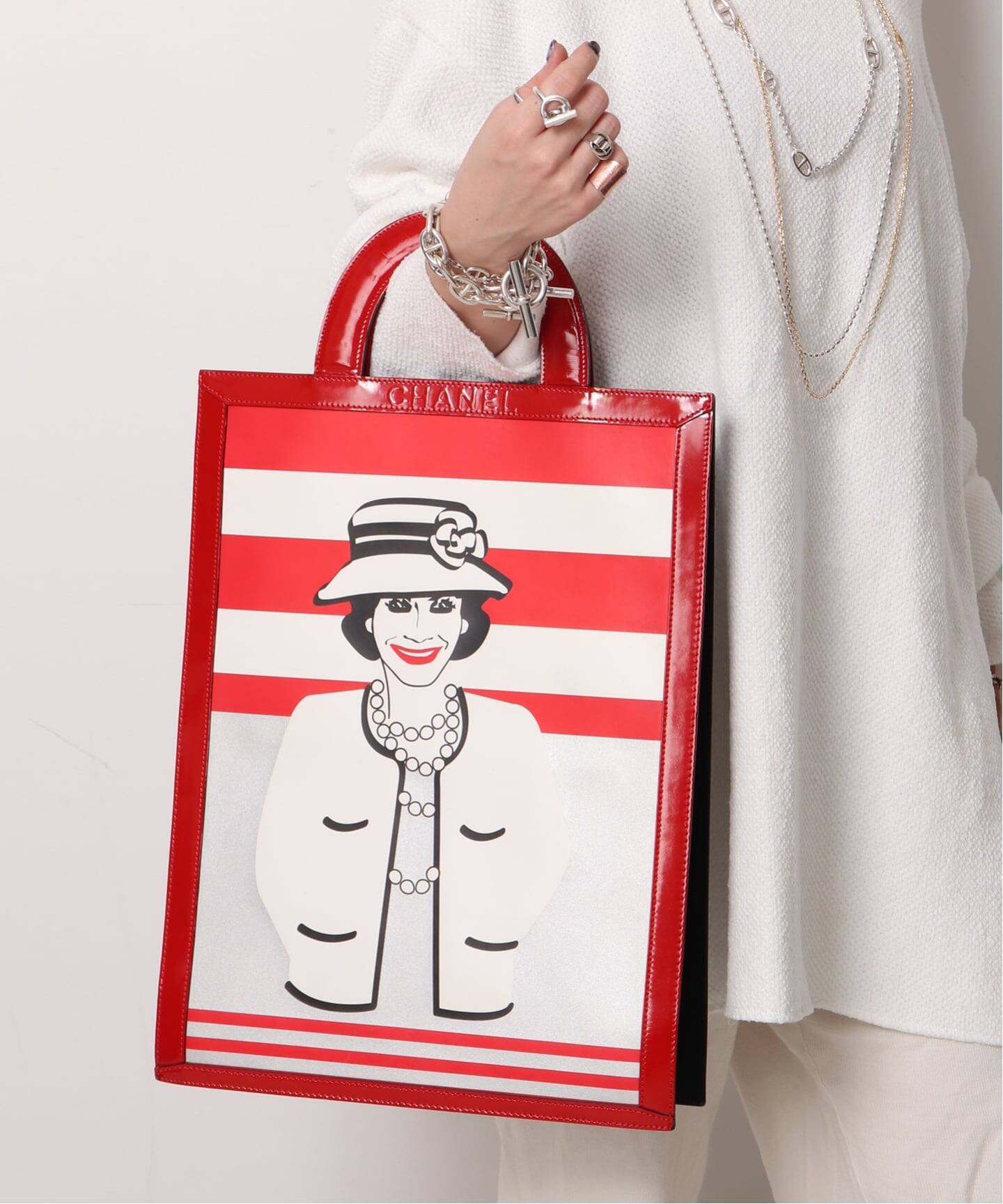 VINTAGE CHANEL/シャネル】Coco patent tote（トートバッグ 