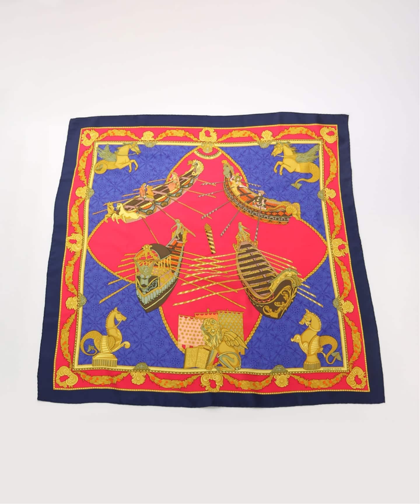 【正規品】HERMÈS レッド バンダナ スカーフ ヴィンテージ VINTAGE HERMES/エルメス】 scarf（スカーフ／バンダナ