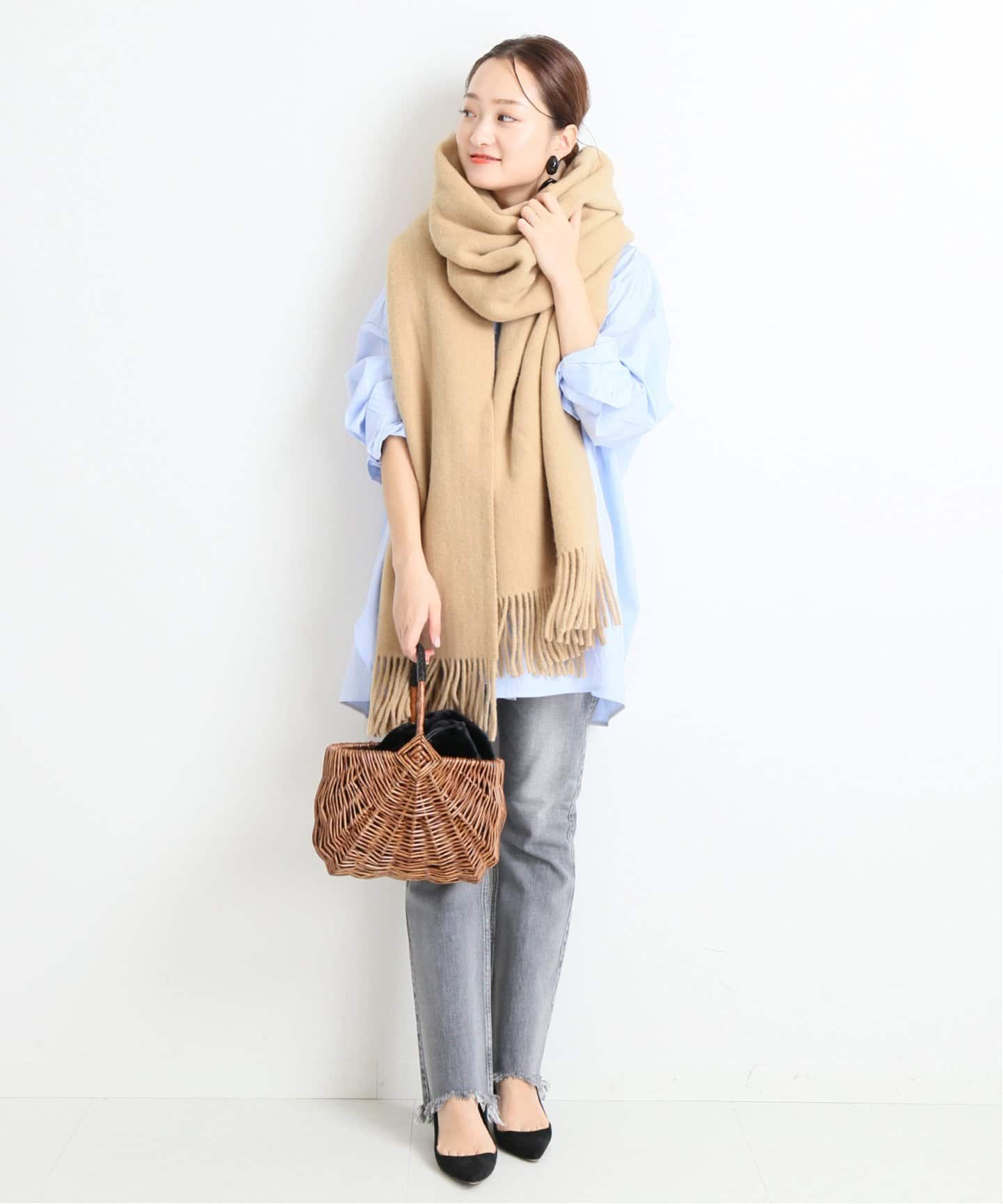 美品アソースメレEXファインラムスポンディッシュウールストール ASAUCE MELER ”EXファインラムスポンディッシュウールストール