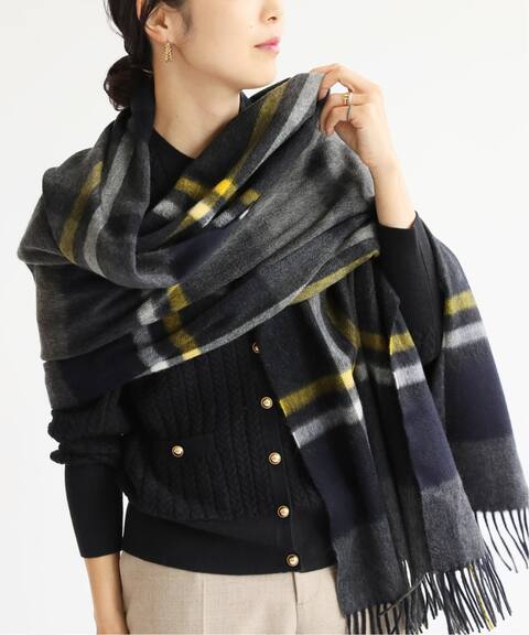 Joshuaellis ジョシュアエリス カシミヤチェックストール Iena イエナ 公式のファッション通販 Baycrew S Store Joshuaellis ジョシュアエリス カシミヤチェックストール Iena イエナ 公式のファッション通販 Baycrew S Store