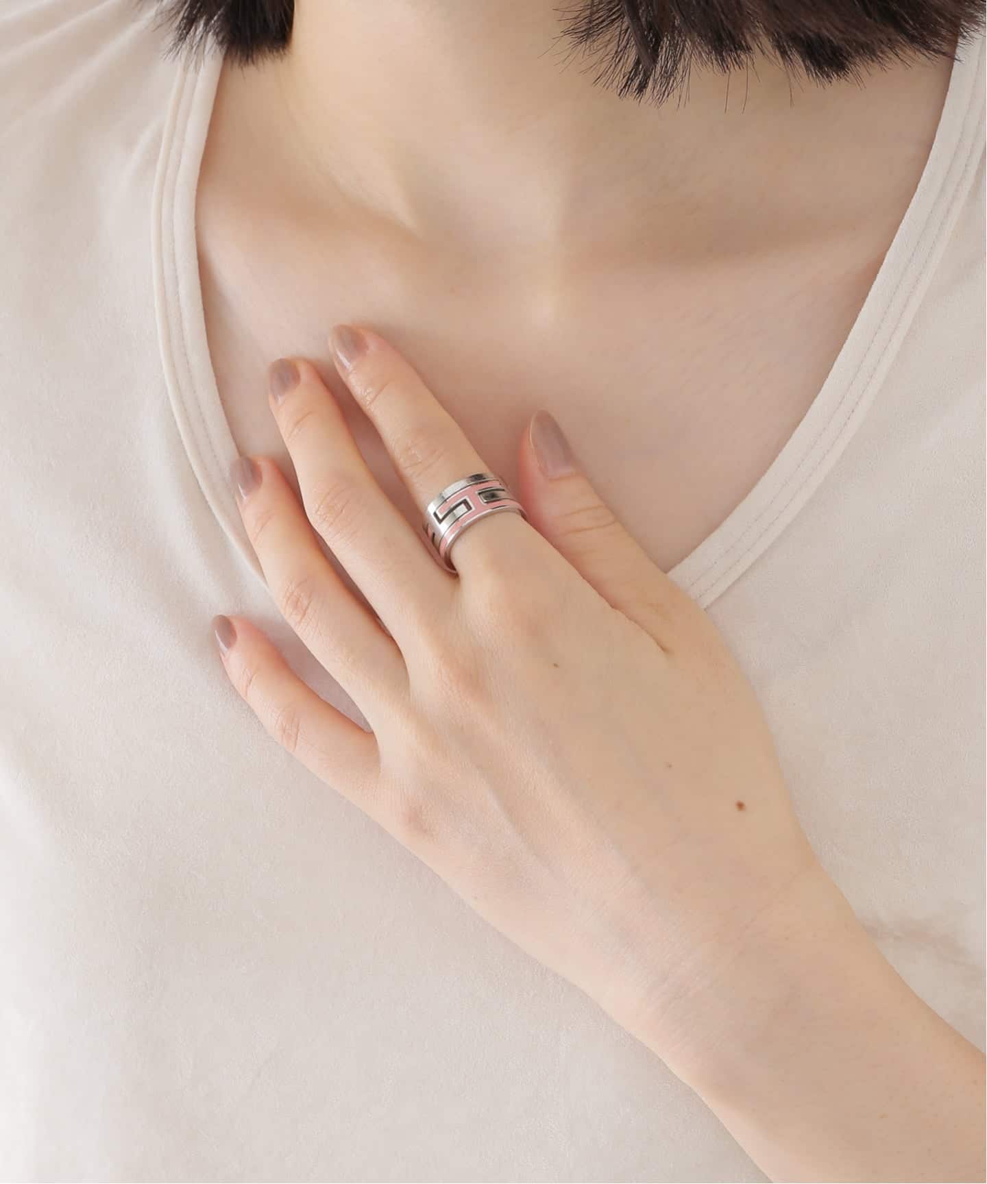 HERMES Hバンドリング VINTAGE HERMES/エルメス】move H ring(リング)|ENSEMBLE