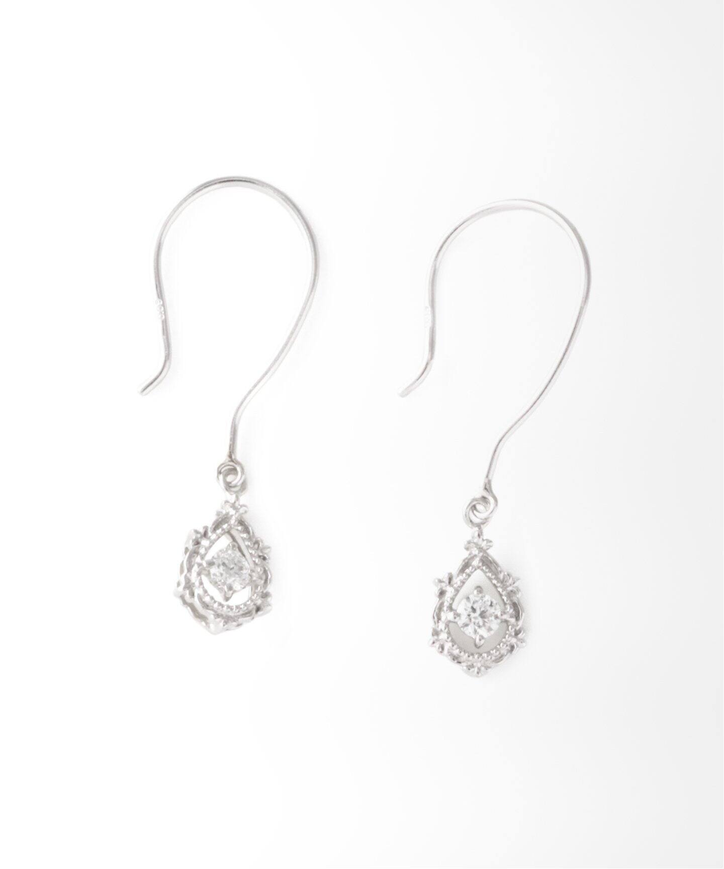 クラシックドロップダイヤピアス PT900（ピアス（両耳用））｜Lilas 