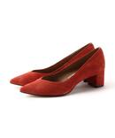 GRISE 5cmレザーVカットフトヒールパンプス