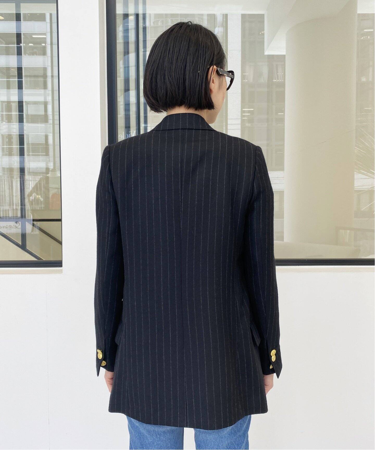 MADISON BLUE/マディソンブルー】Bleecker W6B W/STRIPE|L 公式販売 エリナ様♡ご専用【MADISONBLUE】 W6B BLAZER テーラードジャケット