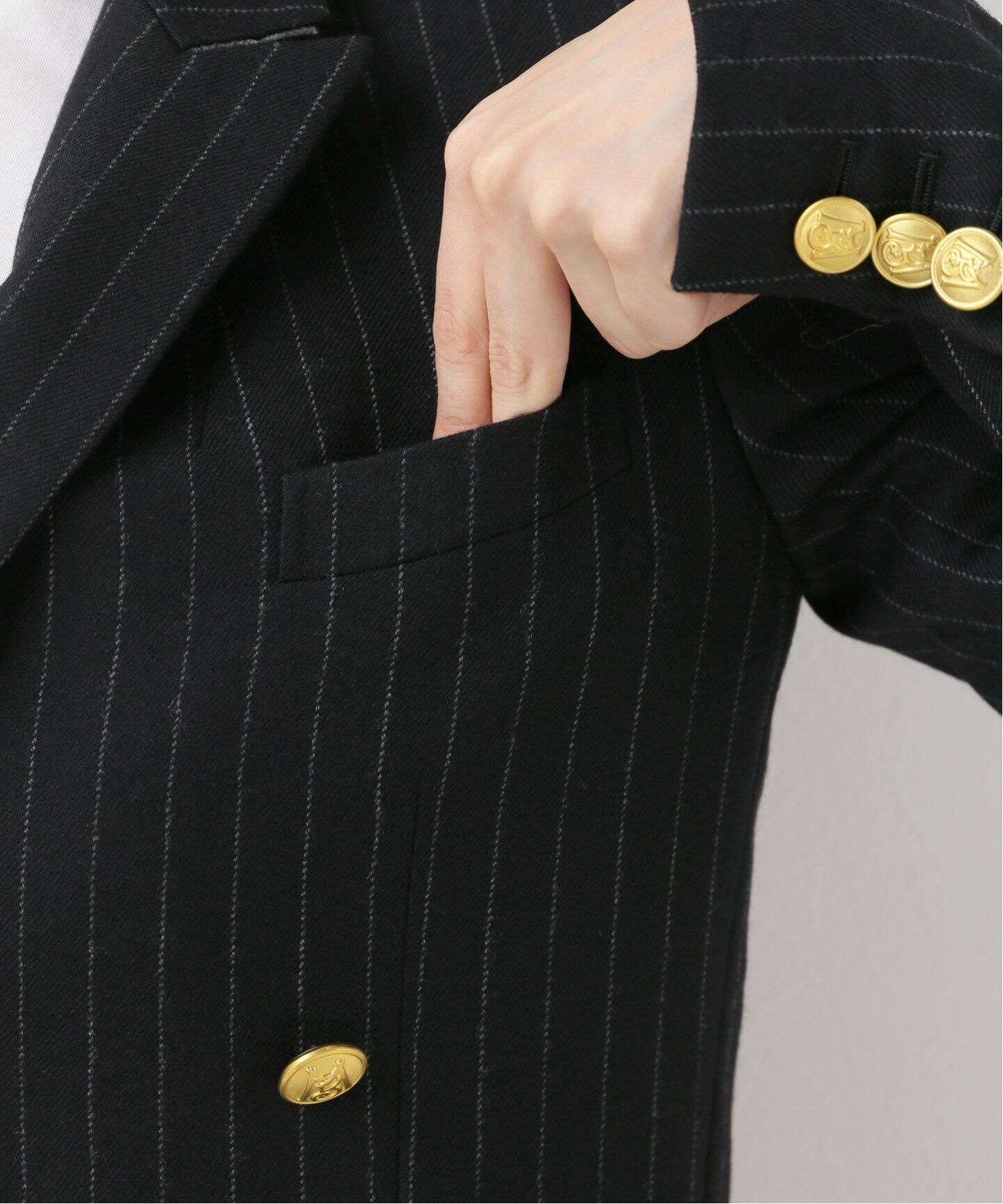 MADISON BLUE/マディソンブルー】Bleecker W6B W/STRIPE|L 公式販売 エリナ様♡ご専用【MADISONBLUE】 W6B BLAZER テーラードジャケット