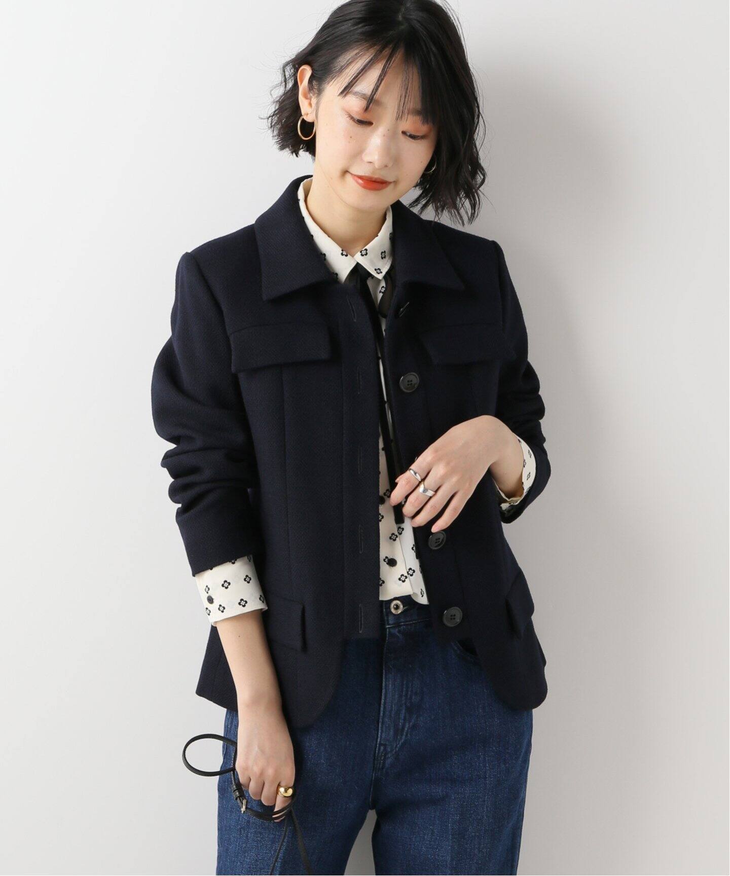 seseコンパクトジャケット◇|IENA(イエナ)公式のファッション通販 セット レディース 高級ブランド IENA par produite ジャケットsese Gジャン/デニムジャケット