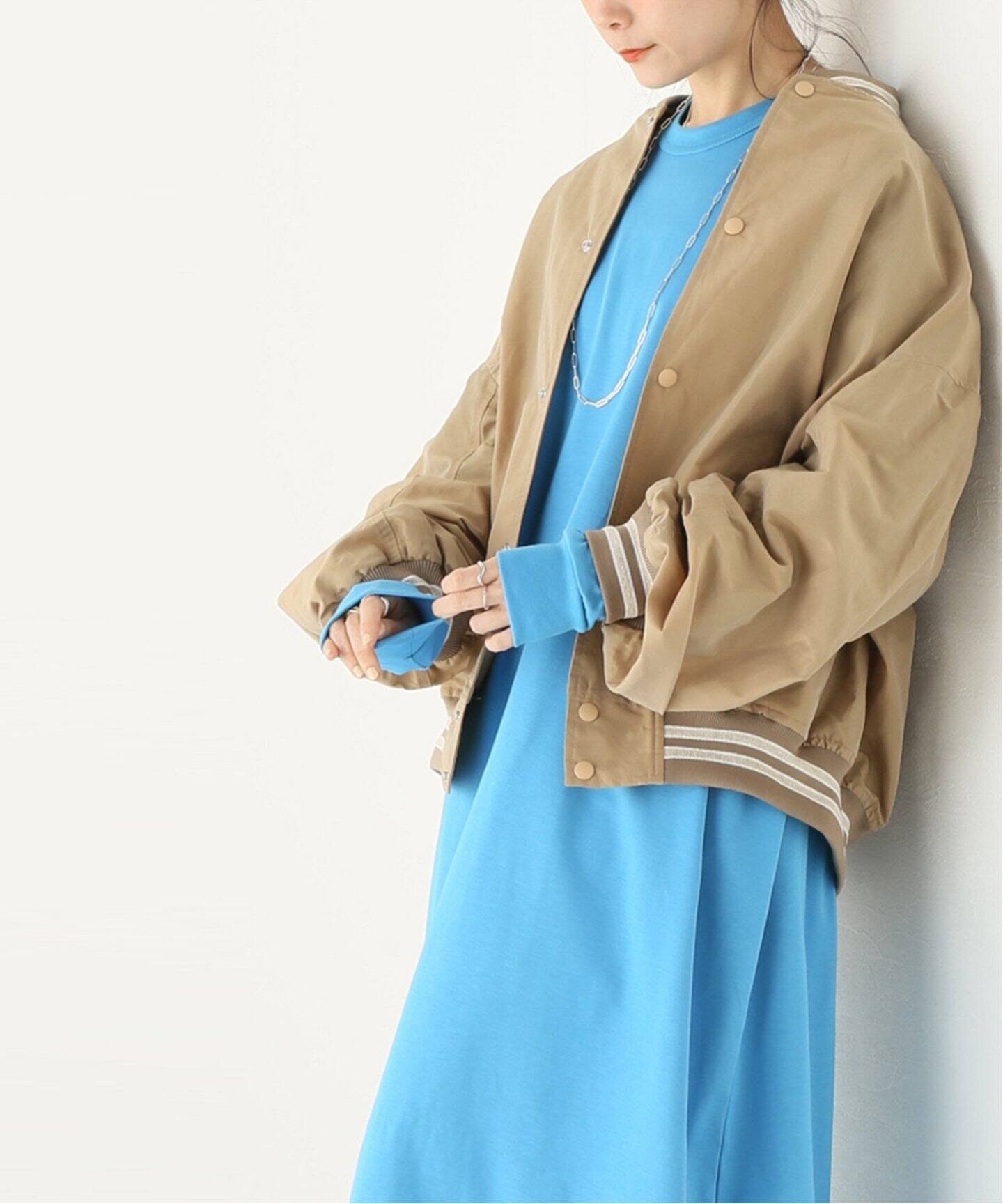 最新エルメス EUREKA MAISON メゾンエウレカ レディース ブルゾン(その他) ブルゾン、ジャンバー MAISON EUREKA/メゾン・エウレカ】NYLON RAMIE STADIUM JUMPER