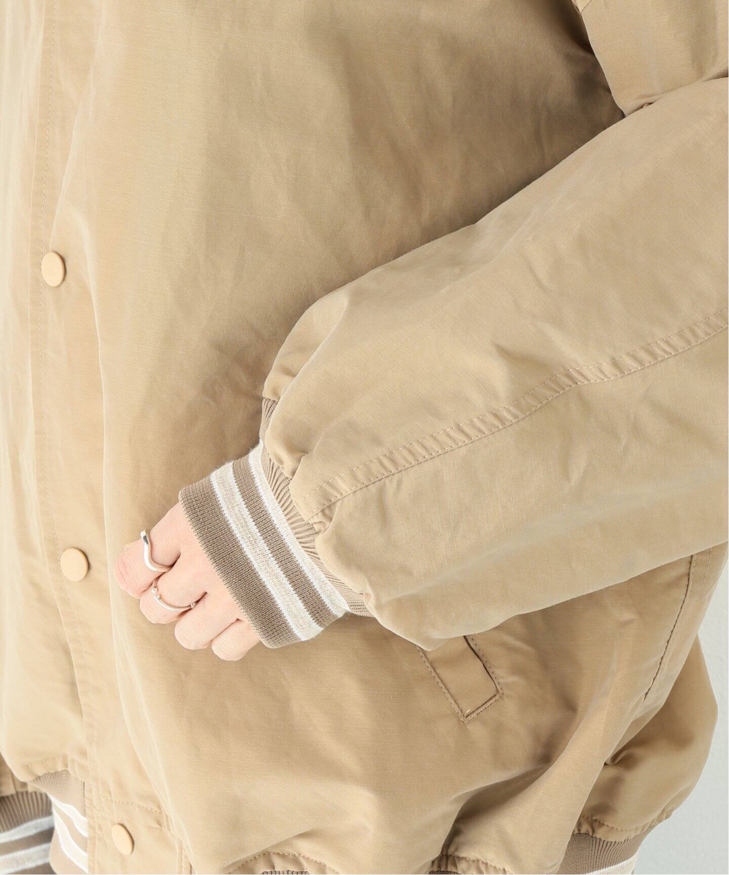 最新エルメス EUREKA MAISON メゾンエウレカ レディース ブルゾン(その他) ブルゾン、ジャンバー MAISON EUREKA/メゾン・エウレカ】NYLON RAMIE STADIUM JUMPER