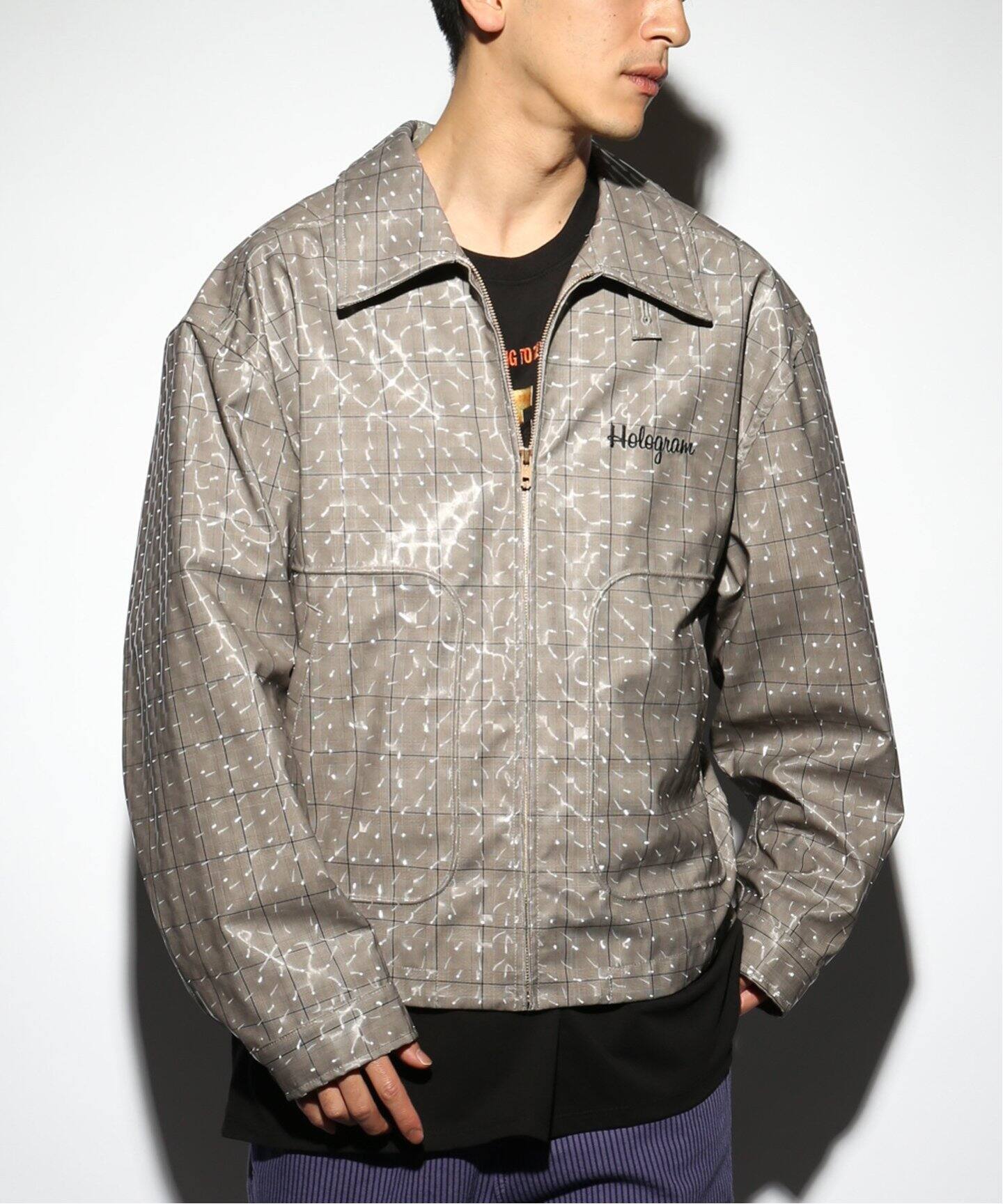 doublet HOLOGRAM COATING JACKET BEIGE S