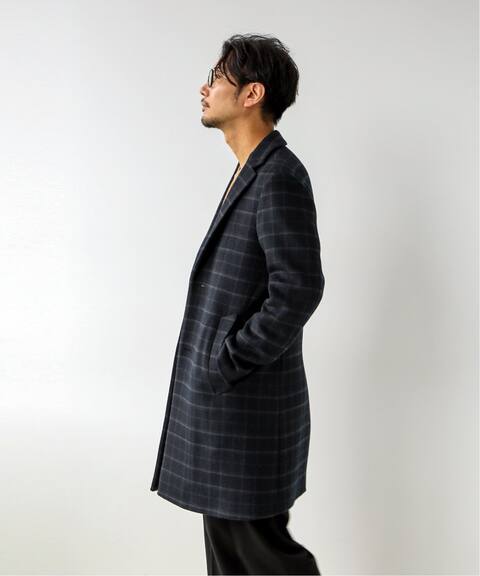 120s ブレンド チェック チェスターコート Edifice エディフィス 公式のファッション通販 20020300101240 Baycrew S Store