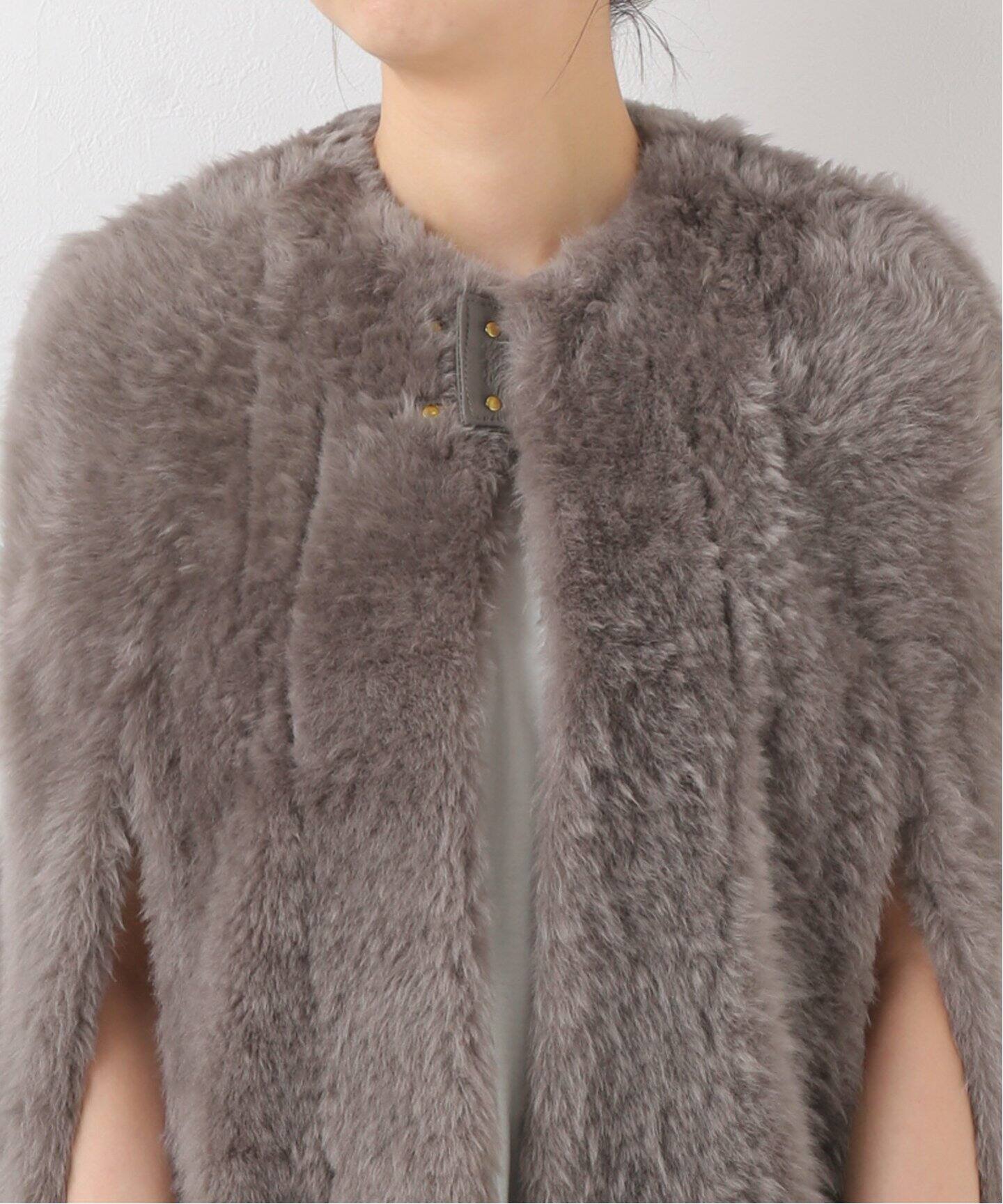 MADISONBLUE / マディソンブルー】ムートン ロングケープコート  