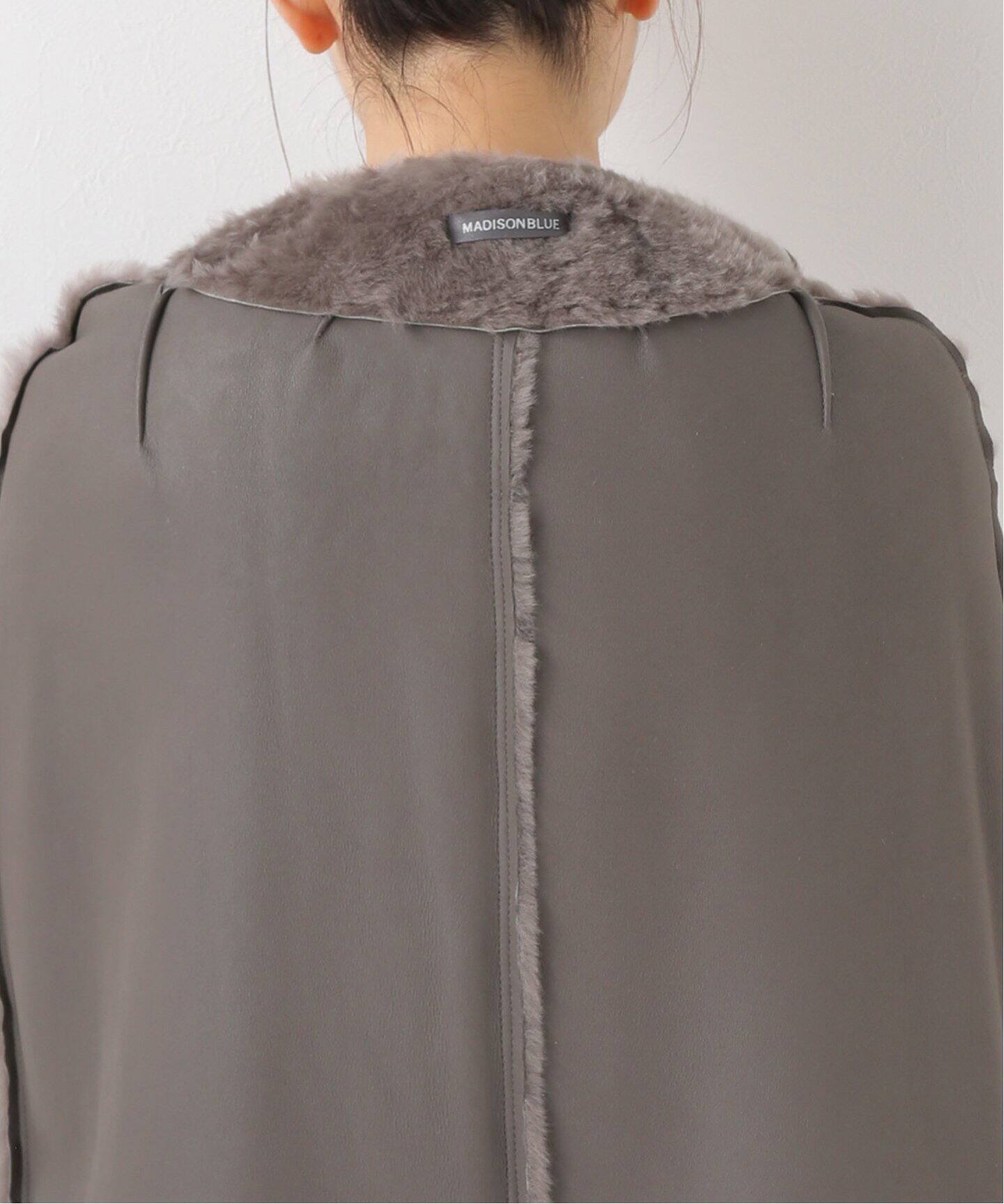 MADISONBLUE / マディソンブルー】ムートン ロングケープコート  