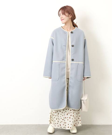 パイピングクルーネックライナー付きコート B C Stock ベーセーストック 公式のファッション通販 Baycrew S Store