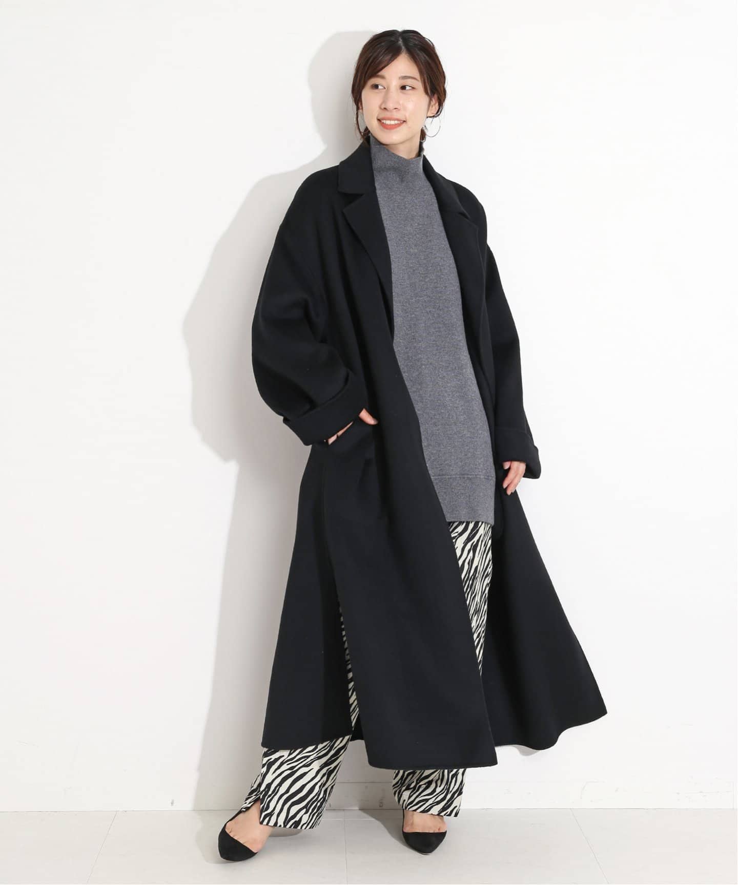 美品！VERMEIL par ienaダブルフェイス後ろタックコート38ブラウン
