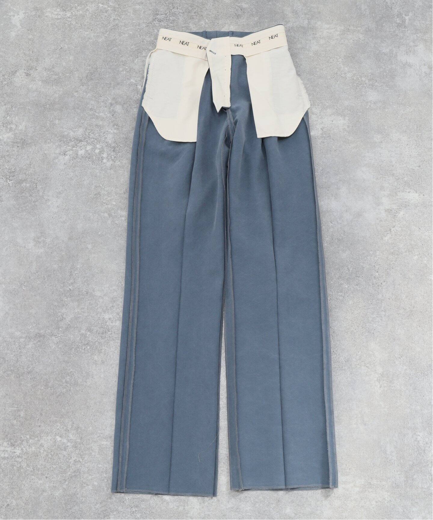 人気の贈り物が CELLULOSE NEAT NIDOM wide 44 Gray Blue - スラックス 最新デザインの 44 セルロースニドム wide neat スラックス